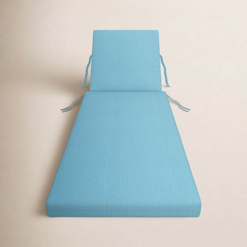 Amala Sunbrella® Outdoor Chaise Lounge Cushion, 23" x 29"/25" x 47" , Cast Horizon Sunbrella® Plainweave