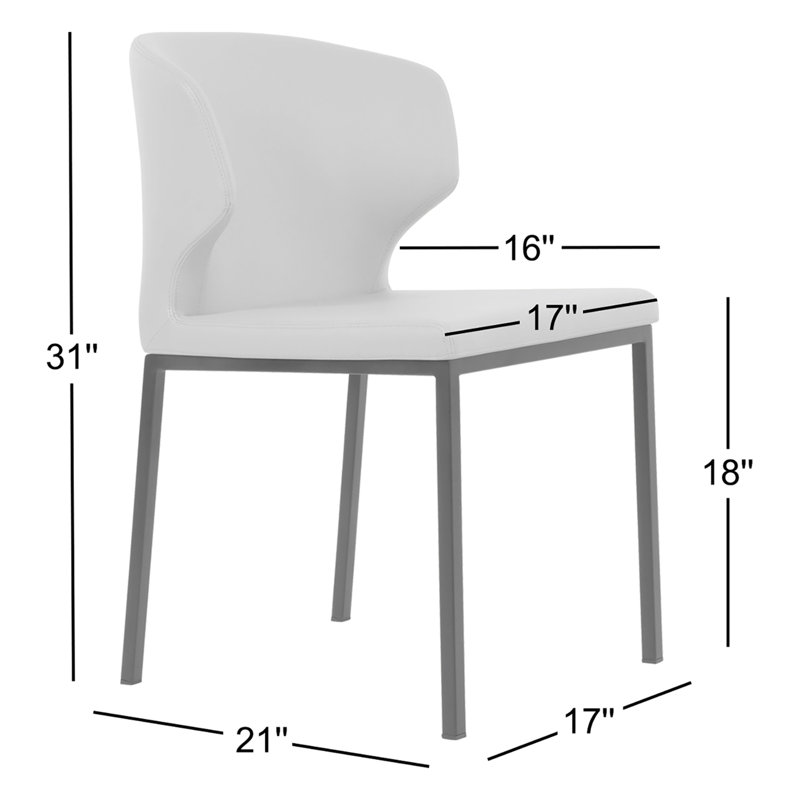 Chaise d'appoint rembourrée Amed, Cannelle, Chrome