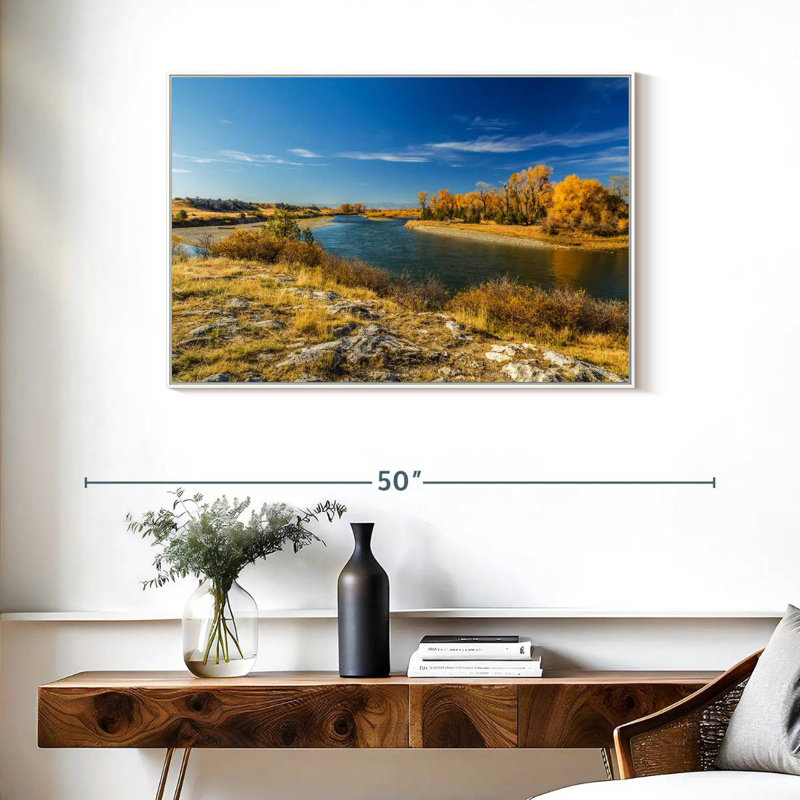 Missouri River Trail, Cadre flottant blanc, 37 po x 25 po