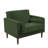 Iliana Upholstered Green Corduroy Square Arm Tufted Club Chair with 2 Pillows-1429064849