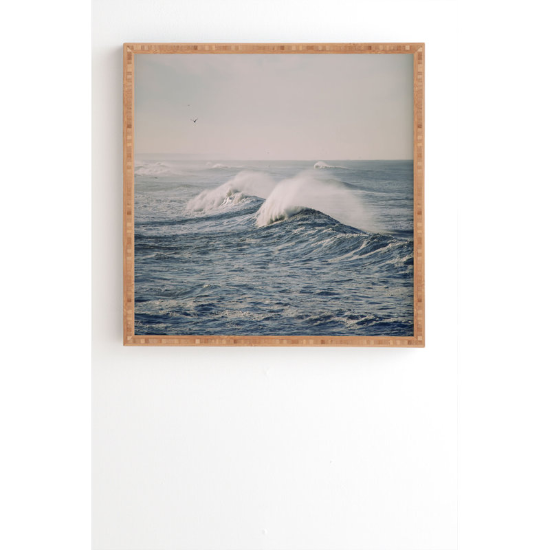 « oragey eaux », reproduction de photo, H 20 po x l 20 po x P 2 po, Armature en bambou, Pas de tapis