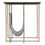 Stephanik Marble & Leather Magazine Side Table-981048363