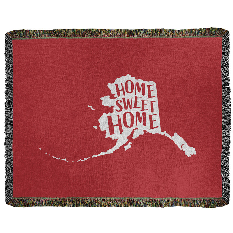 Jeté en coton tissé doux en alaska, l 37 po x L 52 po, Rouge
