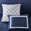 Collection de literie très grand / très grand bleu marine - 8 pièces avec édredon léger et courtepointe en microfibre brossée-122457332