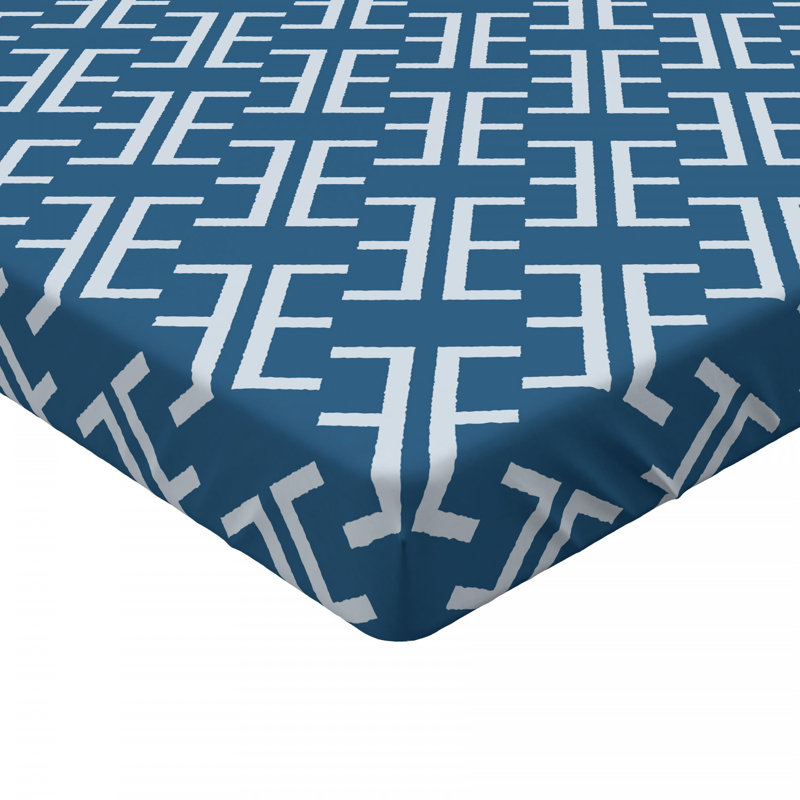 Microfiber Geometric Fitted Sheet, Full Fitted Sheet
