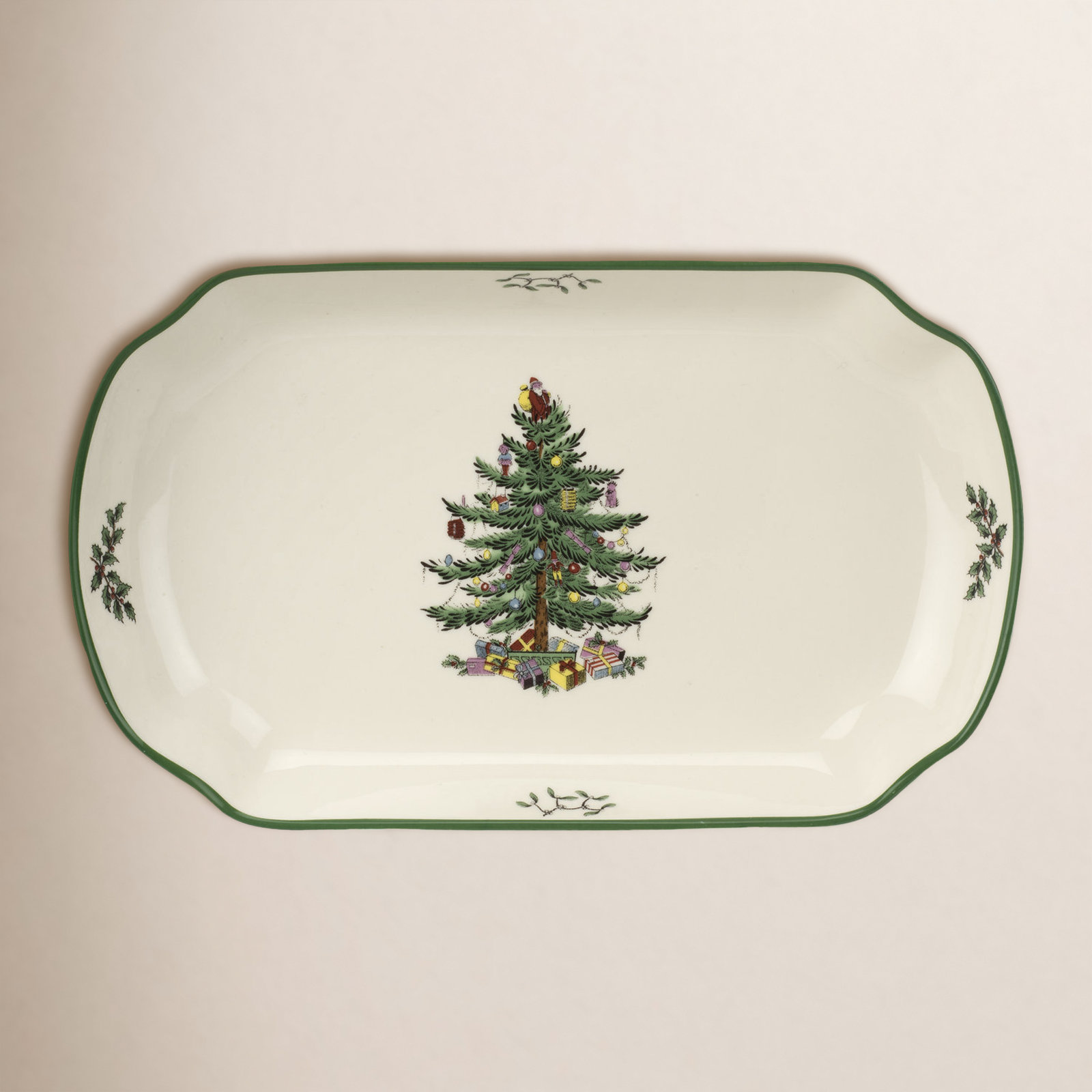 Christmas Tree Scalloped Platter