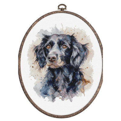 Trousse de broderie au point de croix compté Border Collie de Luca-S BC213L