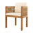 Gariepy Patio Acacia Wood Dining Chairs With Woven Rope & Cushions-114239738