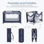 Cour de jeu portative avec sac de transport et bandoulière Dream On Me Zodiak-137763022
