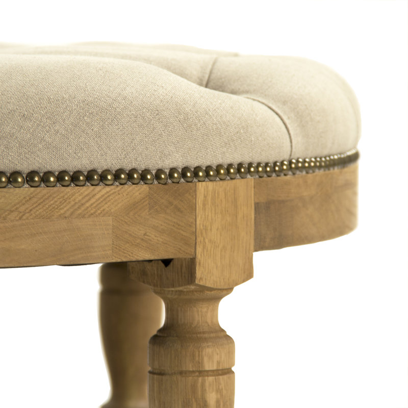 Tammy Round Ottoman, Brown