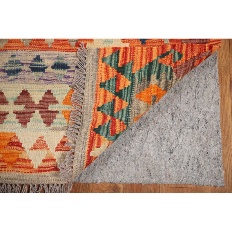 Geometric Wool Kilim Oriental Area Rug 8x12