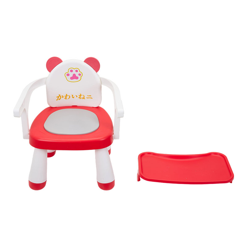 High Chair, White/Red
