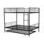Full Over Full Metal Bunk Bed With Trundle, Silver-1837094897