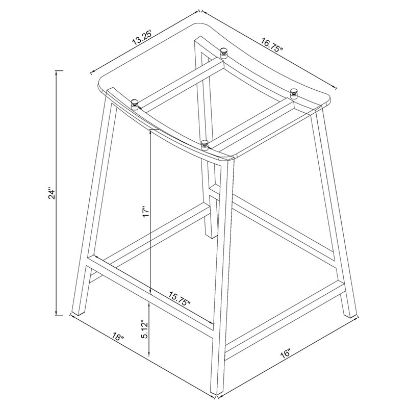 Tabouret de comptoir Staten, Tabouret de comptoir (siège d’une hauteur de 24