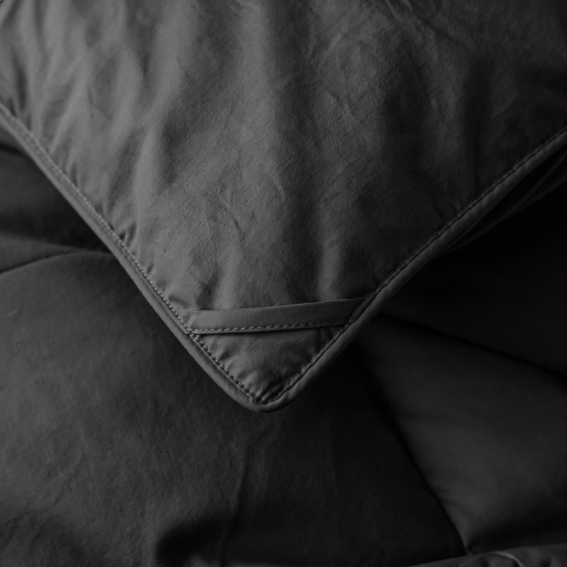  Goose Down Feather Comforter,Luxury Pinch Pleat Duvet Insert 100% Cotton Shell All-Season Breathable&Fluffy Bedding Comforter With 8 Tabs