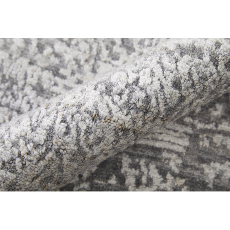 Eastfield Abstract Area Rug in Gray, Rectangle 3' x 5'