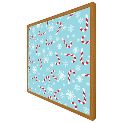 Naco Candy Canes and Snowflakes Single Picture Frame Wall Art