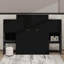 Grand lit escamotable avec bureau, coiffeuse et armoires-843645778