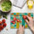 Ambesonne Retro Tempered Glass Cutting Board Funky Mosaic Forms Multicolor