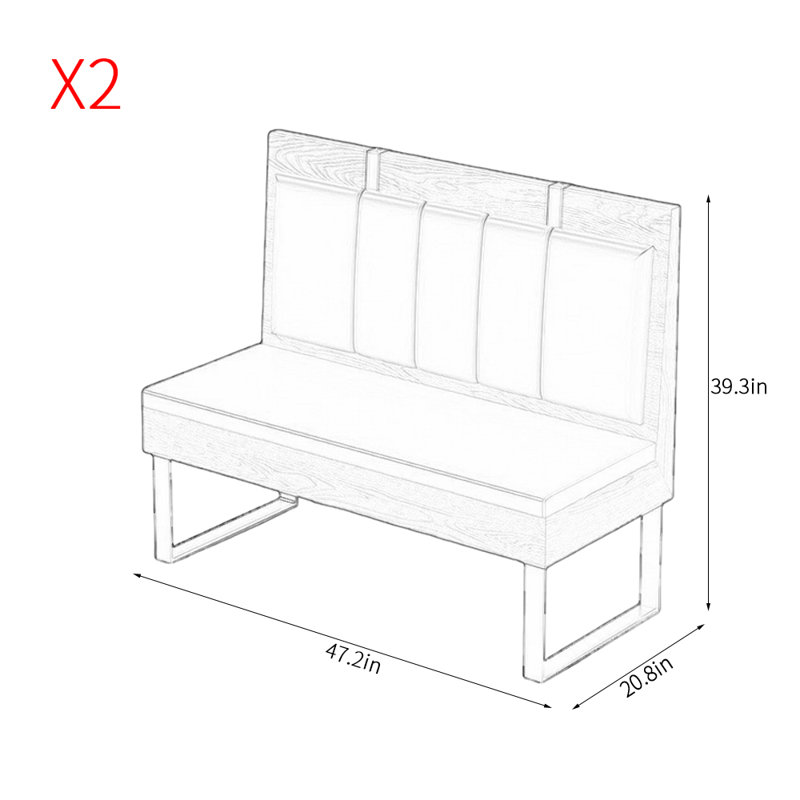 Banc de café léger et luxueux, Vert