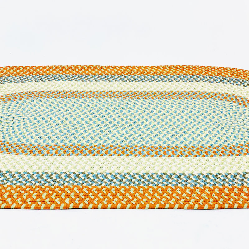 Tapis intérieur / extérieur Quinebaug - orange, Ovale 2 pi x 3 pi