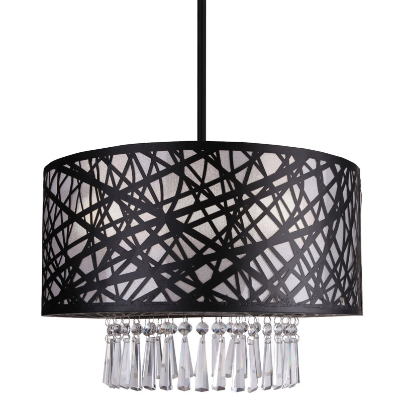 Lustre à plusieurs niveaux 3 lumières/états Clarens, H 39 po x l 16 po x P 12 po, Chrome