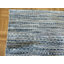Tapis oriental bleu Gabbeh carré en soie noué à la main 6 X 6 po