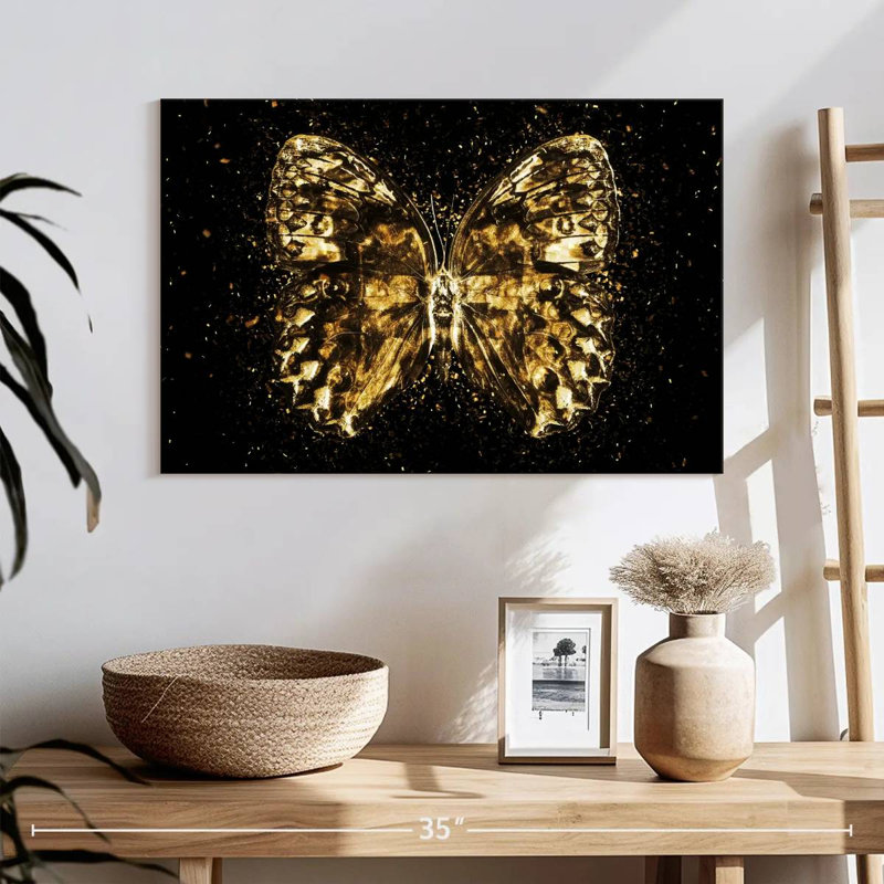 Brampt le papillon doré II, H 16 po x l 24 po
