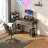 Small Desk With Fabric Drawers For Bedroom, 32 Inch Gaming Desk With 2 Drawers For Small Space, Study Writing Table PC Desks, Black