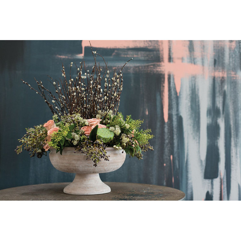 Pot à fleurs en céramique Hettie, H 7,25 po x l 12,25 po x P 12,25 po