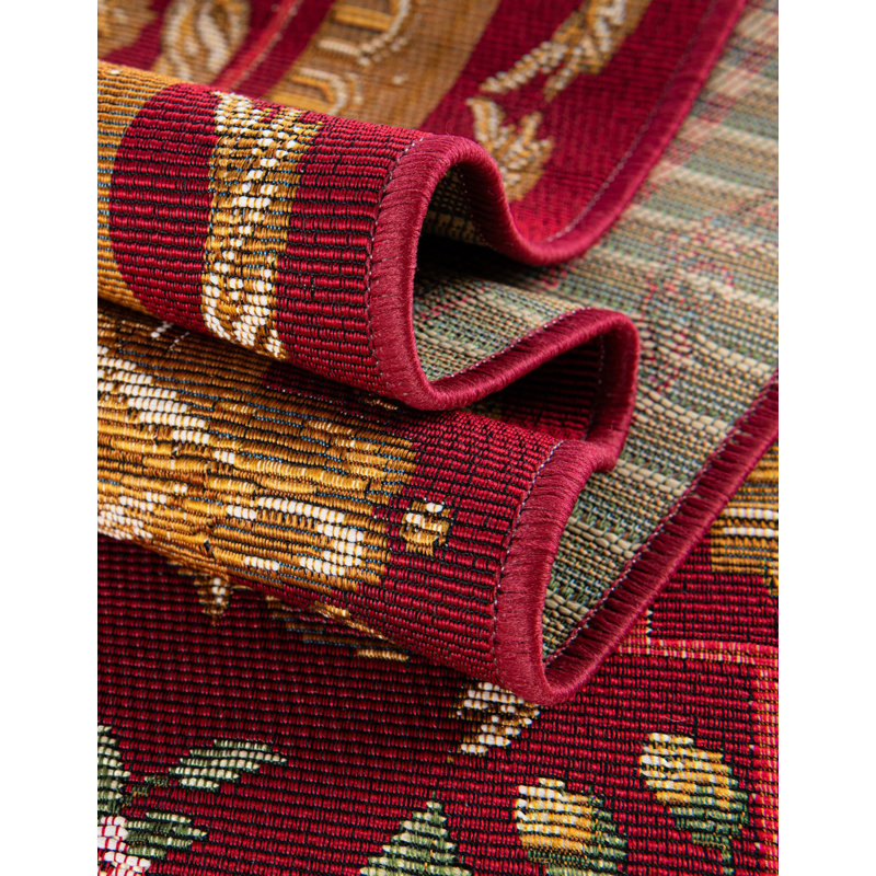 Tapis d'extérieur traditionnel, Rond 4 pi 1 po