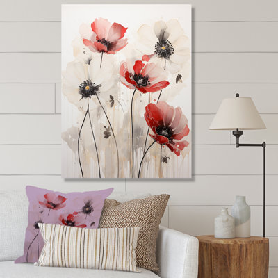 Minimalisme rouge et blanc sur fond blanc