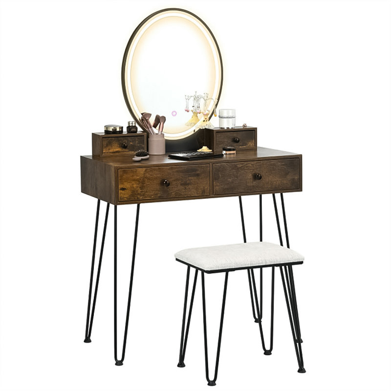 Portuna Vanity, Brown/Black