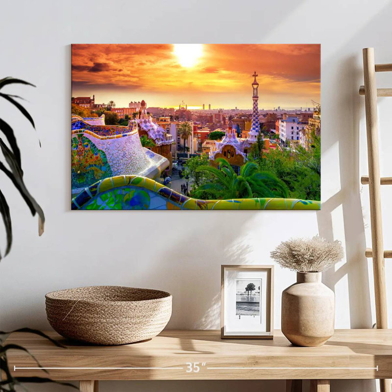 Sireci Barcelona depuis le parc Guell, H 16 po x l 24 po
