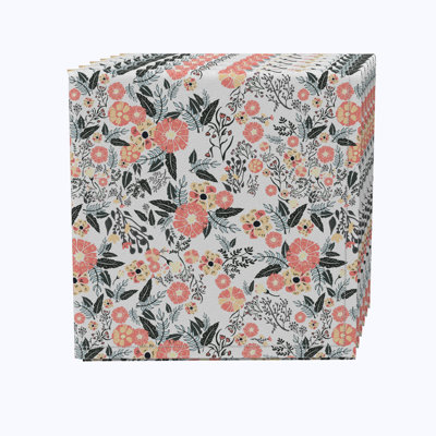 100% Cotton Floral Square Napkin