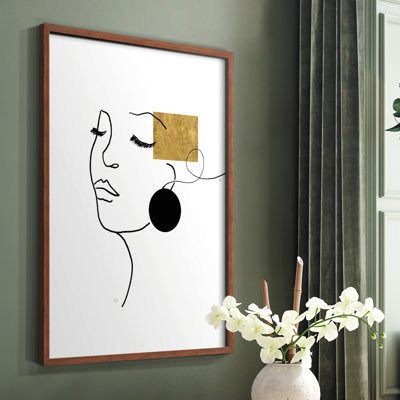 Shapes and Lines II Framed Print - Solid Wood