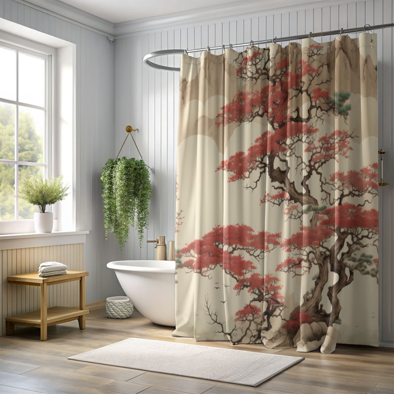 Old Wilderness - Rideau de douche Premium, H 74 po x l 71 po