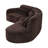 Corbin 123" Modern Curved Compression Sectional Sofa-128582595
