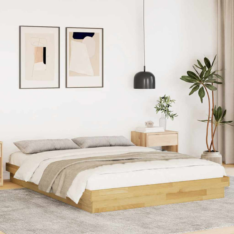 Solid Wood Bed, Double (4'6)