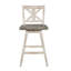 Ensemble de 2 chaises à hauteur de comptoir, chaise pivotante à 360 degrés en bois d'hévéa massif-577230395