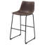 Tabouret de bar brun et noir (ensemble de 2)