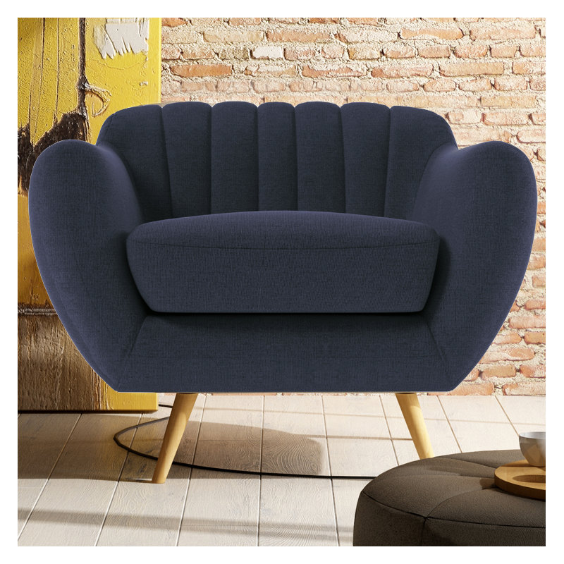 Katharine Upholstered Armchair, Ibiza Navy Blue