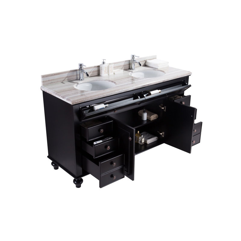 Ensemble de meuble-lavabo double 62 po Woodland