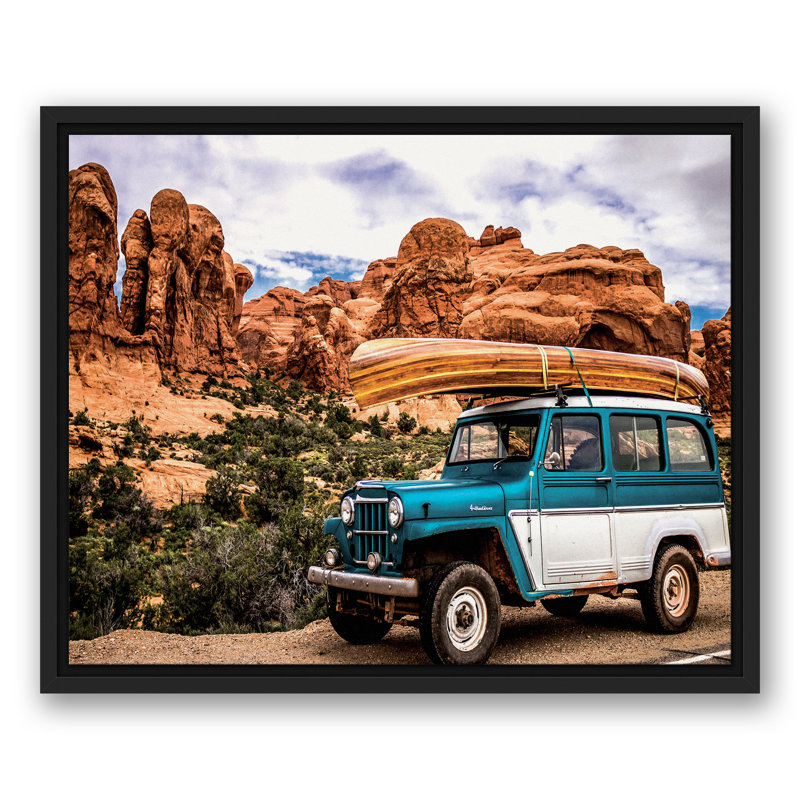 " Adventuring Jeep ", 17.75" H x 21.75" W x 1.75" D