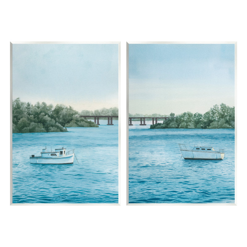 Ensemble de 2 plaques murales Serene Summer par Grace Popp, H 15 po x l 10 po