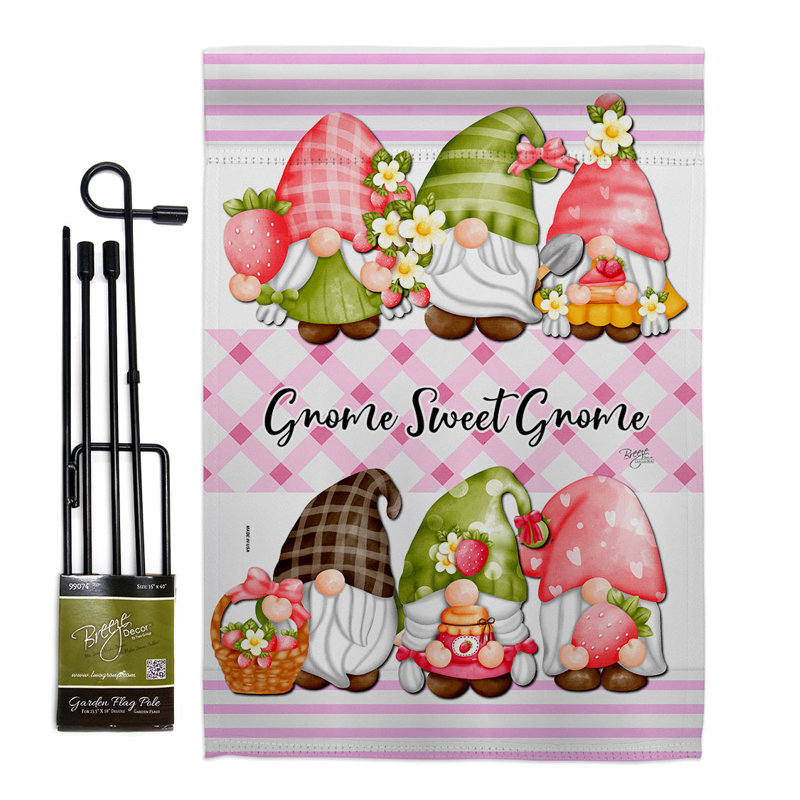 Double Sided 18.5'' H x 13'' W Polyester Flag Set