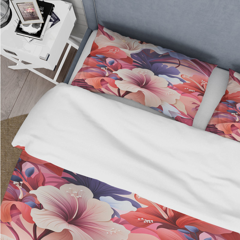 Literie Coral Mirage Vii, Housse de couette pour très grand lit et 2 très