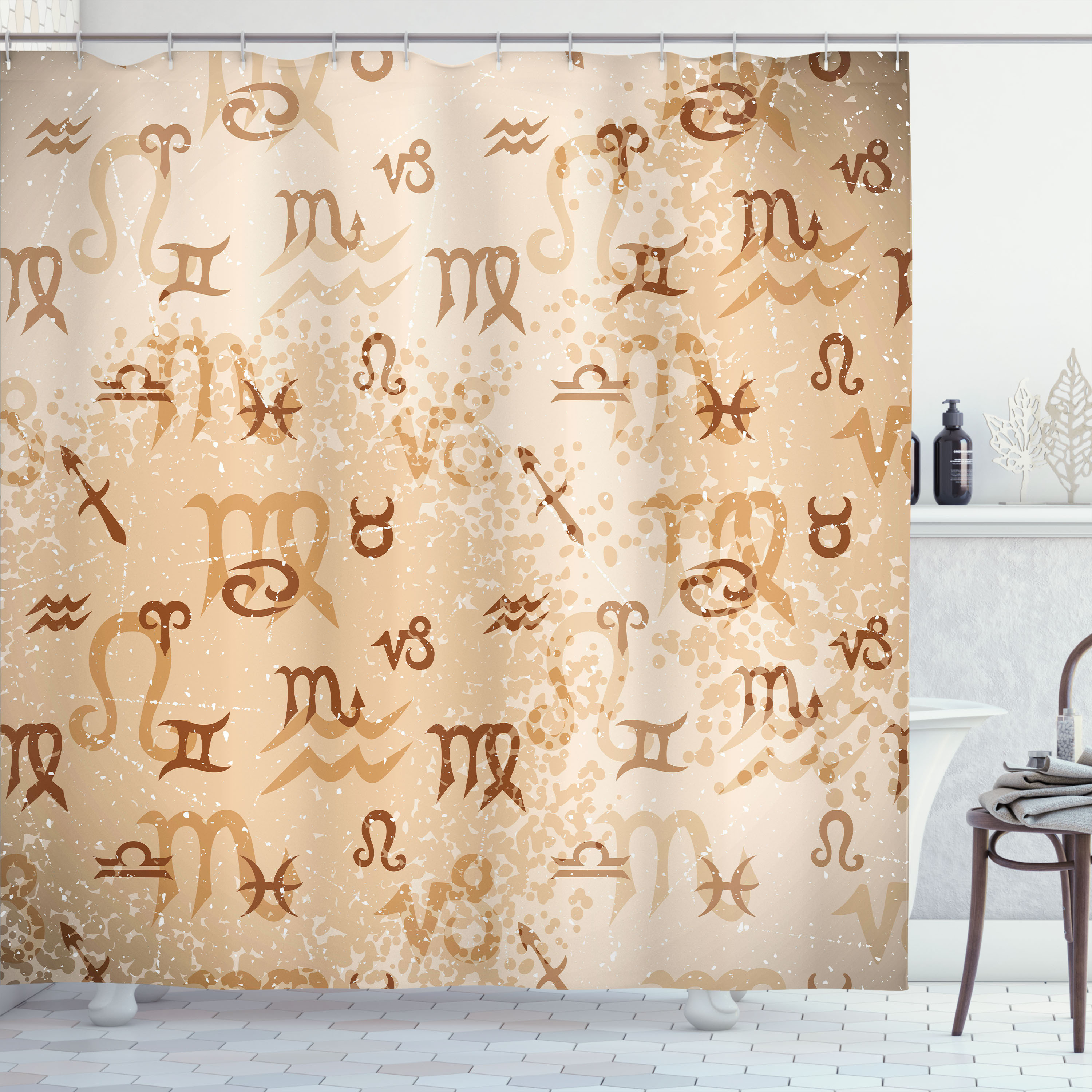 East Urban Home Parramore Astrology Shower Curtain Zodiac Signs Grunge