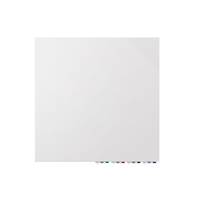Tableau magnétique horizontal en verre Aria, Blanc, H 48 po x l 48 po