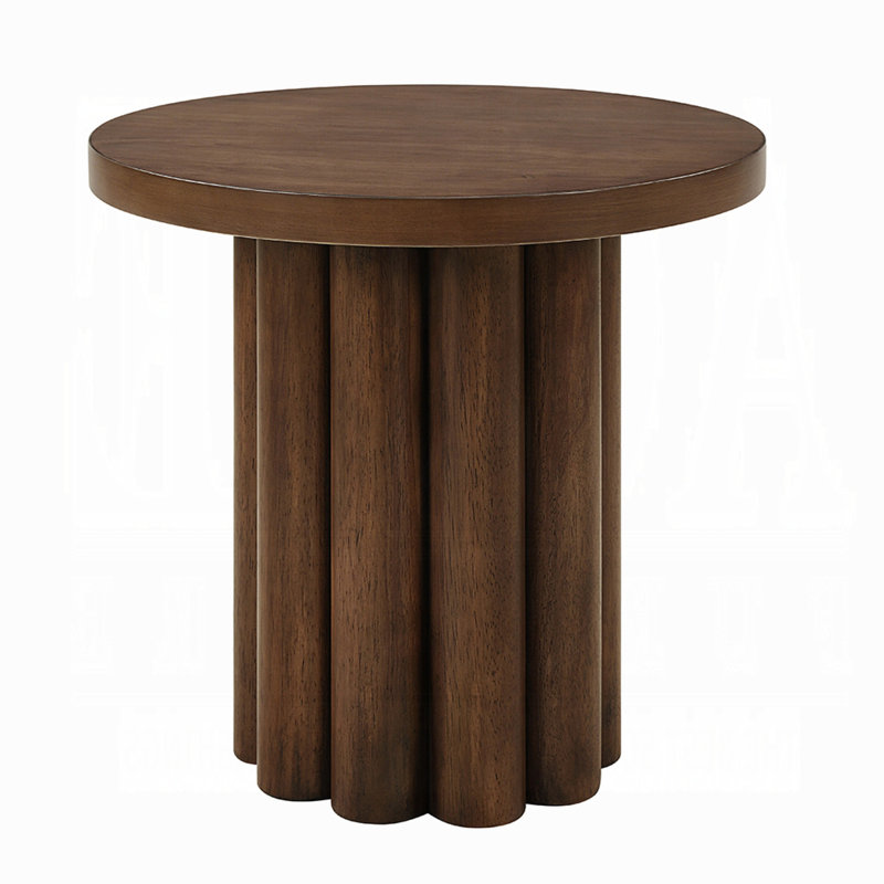 Sanat End Table, Brown Finish